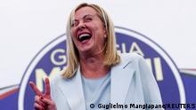 Giorgia Meloni laughing