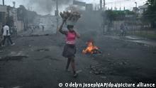 Protestas contra el alza de los precios de la energía, en Haití, en septiembre de 2022.