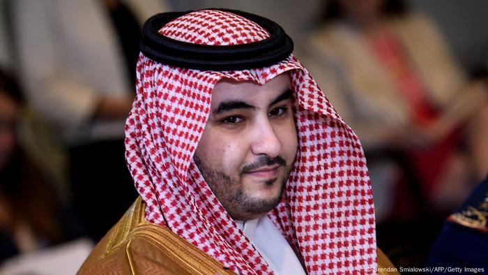 Saudi Arabia's Vice Minister of Defense Prince Khalid bin Salman waits for a meeting with US Secretary of Defense Mark Esper and others at the Pentagon August 29, 2019, in Washington, DC.