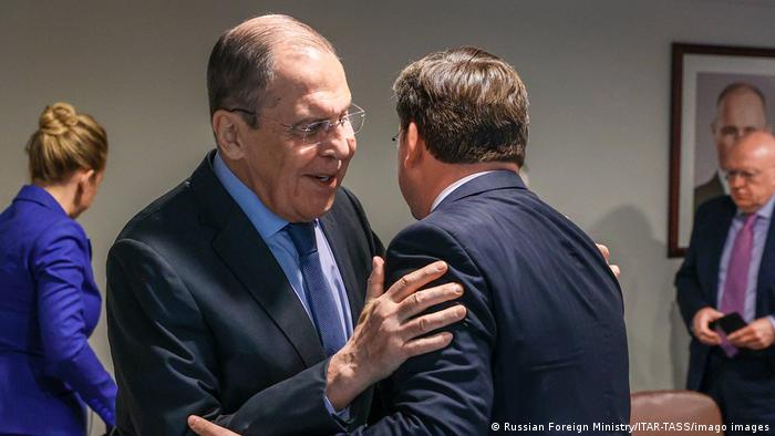New York | Serbiens Außenminister Nikola Selakovic trifft Sergej Lawrow
