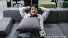 Do Kwon, co-founder and chief executive officer of Terraform Labs, poses in the company's office in Seoul, South Korea, on Thursday, April 14, 2022. Kwon is counting on the oldest cryptocurrency as a backstop for his stablecoin, which some critics liken to a ginormous Ponzi scheme. Photographer: Woohae Cho/Bloomberg via Getty Images