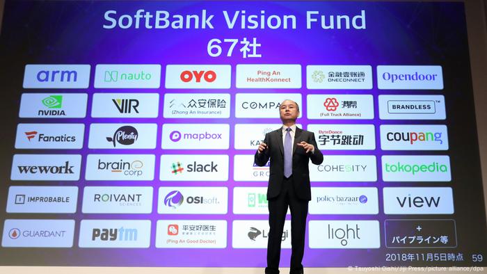 Softbank Group Corp. Chairman and CEO Masayoshi Son speaks at a press conference to announce the company's earnings in Tokyo, Japan.