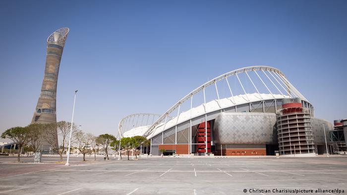 Vista exterior del estadio internacional Jalifa. 