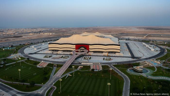 Vista aérea del estadio Al Bayt
