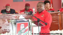 24.09.2022 *** 220924 -- MAPUTO, Sept. 24, 2022 -- The President of Mozambique s ruling party Frelimo, Filipe Nyusi, also the country s President, delivers a speech for the opening of the party s 12th congress in Matola, Maputo Province, Mozambique, Sept. 23, 2022. The President of Mozambique s ruling party Frelimo, Filipe Nyusi, also the country s President, declared Friday the opening of the party s 12th congress, which his counterpart the Tanzanian President Samia Suluhu Hassan attended as a guest of honor. Photo by /Xinhua MOZAMBIQUE-MATOLA-FRELIMO-12TH CONGRESS-OPEN IsraelxZefanias PUBLICATIONxNOTxINxCHN