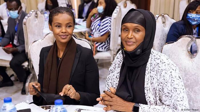 Ilwad Elman (L) and her mother Fartuun Adan