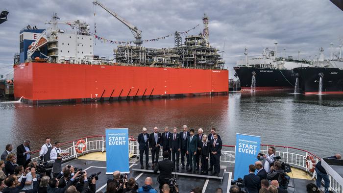 Niederlande Eemshaven, Groningen | schwimmendes LNG-Terminal | Eröffnung