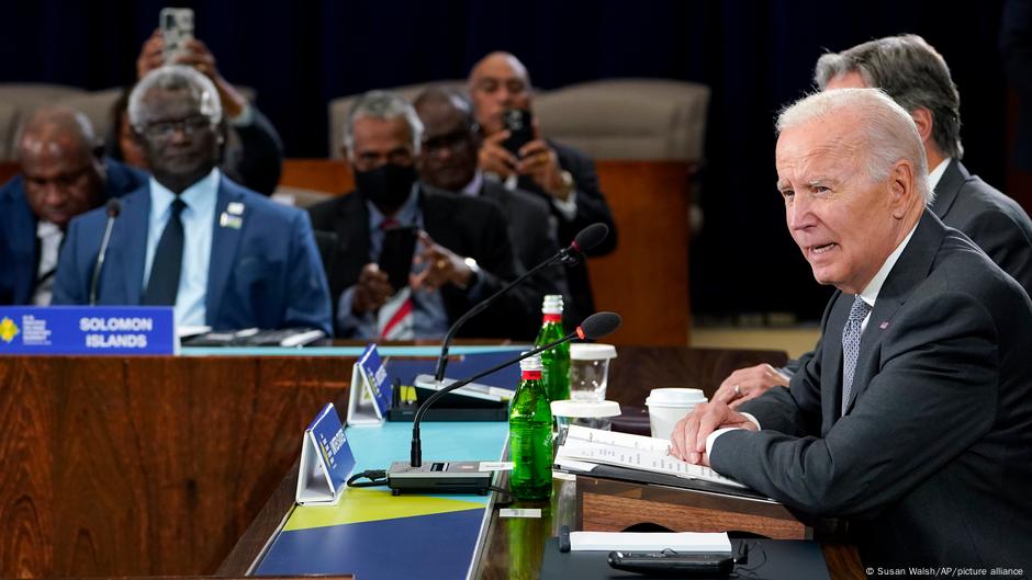 圖為2022年9月，美國總統拜登在華府主辦美國與太平洋島國峰會，索羅門群島總理索加瓦雷當時曾赴美參加。