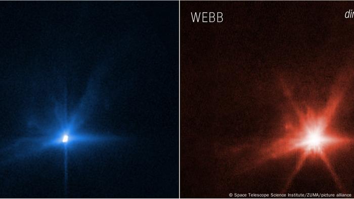 Vistas del impacto DART desde diferentes telescopios espaciales