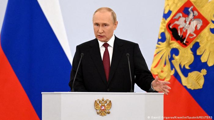 El presidente ruso Vladimir Putin declaró la anexión ilegal de Jersón y otras tres regiones ucranianas (30:09.2022)