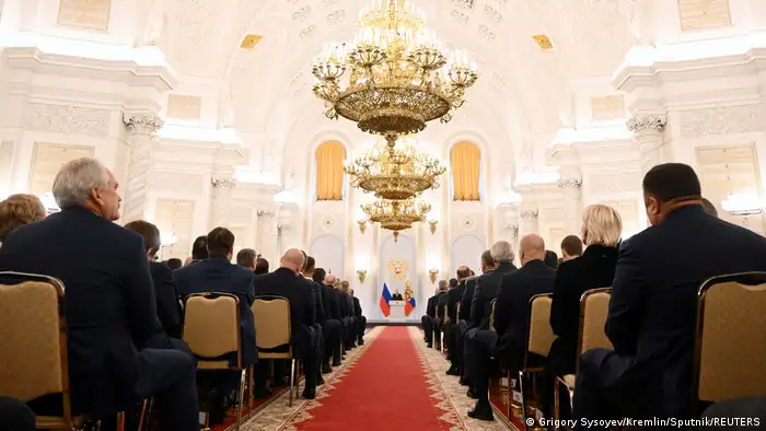 克里姆林宫周五举行入俄条约签约仪式，并吞乌克兰四个俄占区