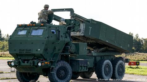 Lettland Riga Übung HIMARS-Artilleriesystem