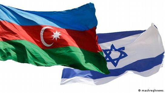  Die Flaggen Israels und der Republik Aserbaidschan
