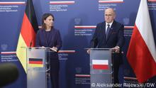 Aussenministerin Annalena Baerbock mit dem polnischen Aussenminister Zbigniew Rau in Warschau 4.10.2022
