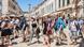 Touristenmassen in der Altstadt von Dubrovnik, Kroatien Touristenmassen in der Altstadt von Dubrovnik, Kroatien