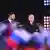 El jefe de la autoproclamada RPD, Denis Pushilin, el presidente ruso Vladimir Putin y el jefe de la región de Kherson, Vladimir Saldo, asisten a un concierto de celebración tras la ceremonia de firma de los tratados de adhesión de los nuevos territorios a Rusia en la Plaza Roja de Moscú.