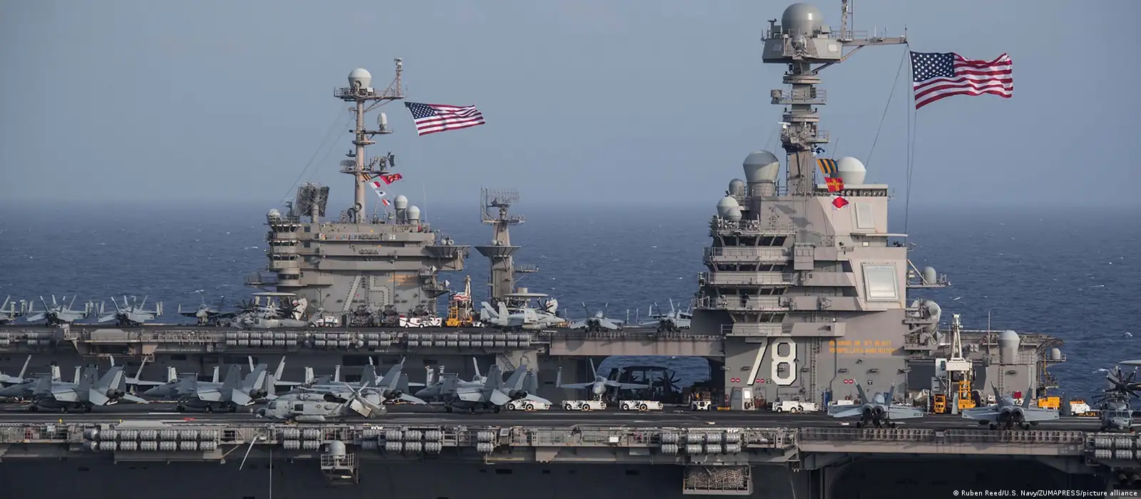 Porta-aviões nuclear já foi visto deixando os EUA em direção ao Brasil, image size:1600x700