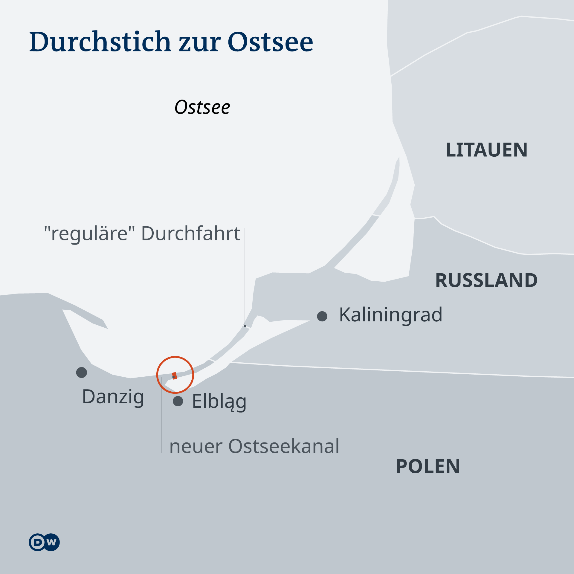 Infografik Karte Polen Ostseekanal DE