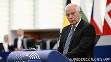 European Union foreign policy chief Josep Borrell delivers a speech during a debate on the Russian invasion of Ukraine, during a plenary session at the European Parliament in Strasbourg, eastern France, on October 5, 2022. (Photo by FREDERICK FLORIN / AFP)