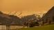 Imazh nga mali Brisen në Zvicër në atmosferën e veshur nga pluhuri i Saharasë