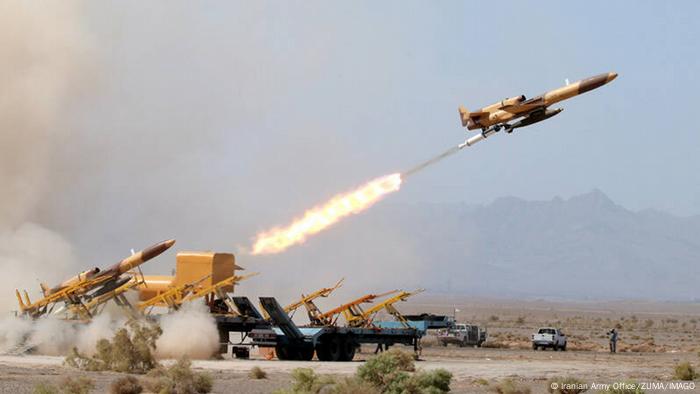 Iranian UCAVs being launched during military maneuvers outside Tehran