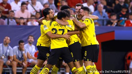 Borussia Dortmund celebrate a goal