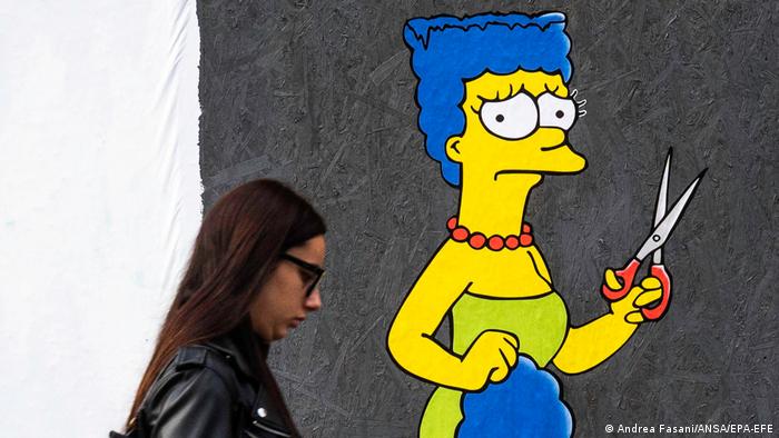 Une photo de Marge Simpson à Milan
