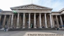 29/06/2022 Das Eingangsportal des British Museum in London.