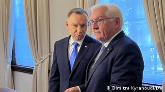 Polens Staatspräsident Andrzej Duda und Bundespräsident Steinmeier im Gespräch