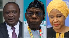 Kombobild | Uhuru Kenyatta, Olusegun Obasanjo, Phumzile Mlambo-Ngcuka
