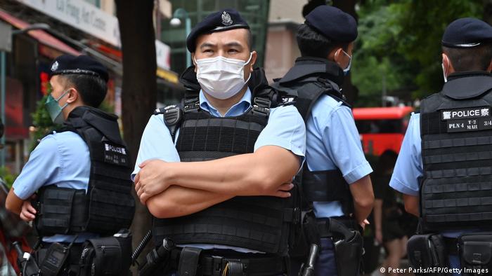 资料照片：执勤中的香港警察