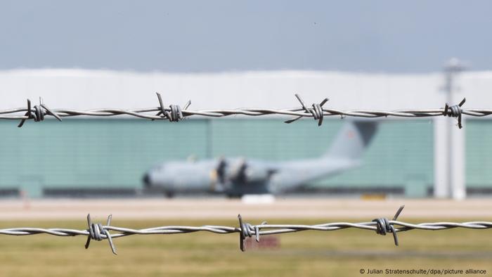 Transportmaschine der Bundeswehr vor Evakuierungsflug am Fliegerhorst Wunstorf (15.08.2021)