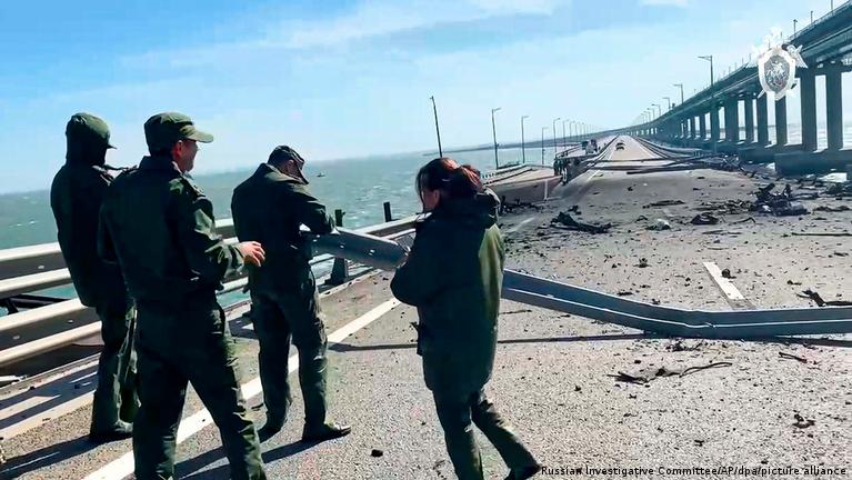 Krim-Brcke: Der Verkehr luft eingeschrnkt