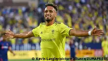 July 17, 2021: Nashville midfielder, Hany Mukhtar (10), celebrates after scoring during the MLS match between the Chicago Fire and Nashville SC at Nissan Stadium in Nashville, TN. Kevin Langley/CSM(Credit Image: © Kevin Langley/CSM via ZUMA Wire