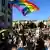 Prosvijedi protiv tzv. Zakona protiv homoseksualne propagande pred parlamentom u Budimpešti (14.6.2021.)