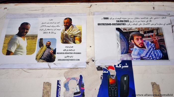 Posters showing missing people
