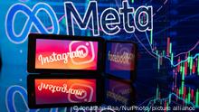 Photo illustration Meta logo and Facebook - Instagram seen displayed on a smartphone In Brussels - Belgium on 08 October 2022. (Photo Illustration by Jonathan Raa/NurPhoto)