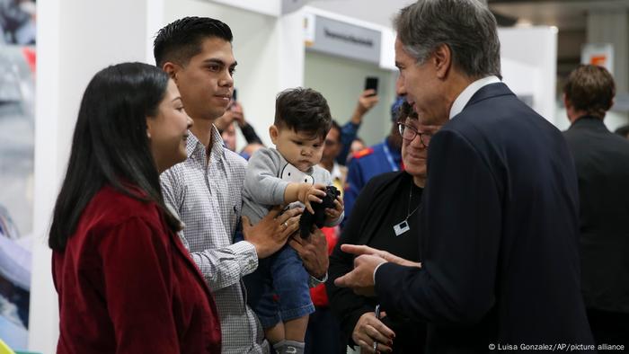 Colombia: US Secretary of State Anthony Blinken speaks with migrants from Venezuela