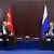 Президенты Турции и России Реджеп Тайип Эрдоган и Владимир Путин в Астане