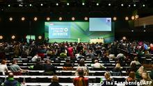 14.10.2022, Bonn****
A photo shows delegates at the party congress of the Greens at the World Conference Center in Bonn, western Germany on October 14, 2022. - The first party conference of the Greens to be held in person in three years, will take place this weekend, and will focus in particular on nuclear power plant lifespans and the planned support in the face of rising energy prices. (Photo by Ina FASSBENDER / AFP)