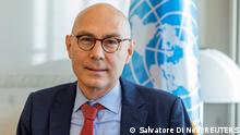 17.10.2022 *** The new UN High Commissioner for Human Rights Volker Tuerk of Austria poses in his office at the Palais Wilson, during a photocall for his taking official functions as United Nations High Commissioner for Human Rights. Salvatore Di Nolfi/Pool via REUTERS
