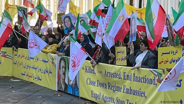 EU Außenministertreffen Luxemburg | Proteste gegen Iran-Regime