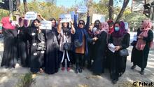 Afghanistan Protest gegen die Entführung von Studentinnen der Universität Kabul