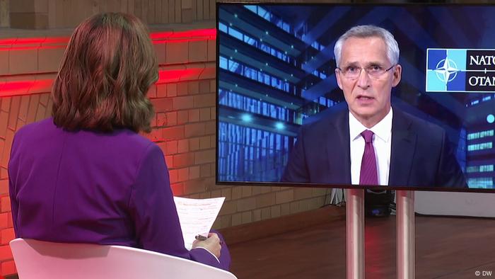 Stoltenberg foi entrevistado no programa da DW "Conflict Zone"