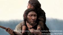 A reconstruction of a Neanderthal father and his daughter is seen in this undated handout photo provided by the Max Planck Institute for Evolutionary Anthropology in Leipzig, Germany. Tom Bjorklund/Max Planck Institute for Evolutionary Anthropology/Handout via REUTERS THIS IMAGE HAS BEEN SUPPLIED BY A THIRD PARTY NO RESALES. NO ARCHIVES