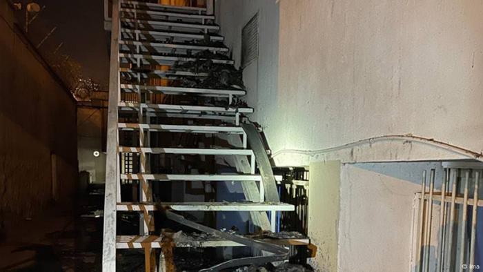 Iran Evin Gefängnis Treppe nach Brand Iran Evin Gefängnis Treppe nach Brand