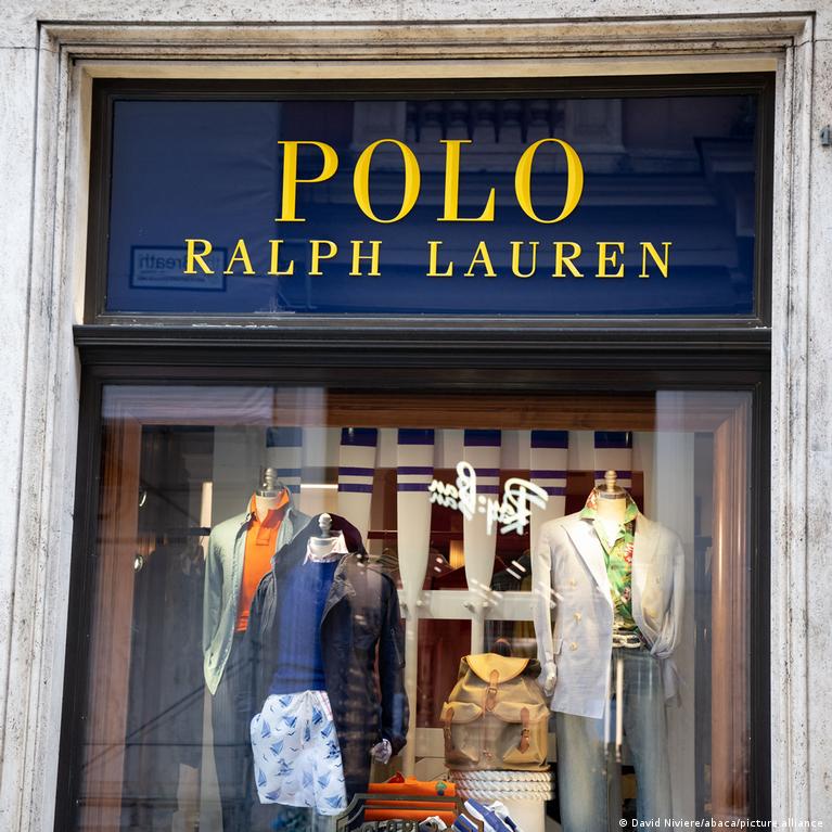 Polo Ralph Lauren Clothes on Display in Shopping Centre Editorial