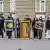 Fundamentalist abortion opponents in Munich, display pictures of fetuses and Jesus