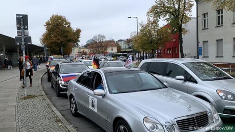 Пророссийский автопробег в берлинском районе Лихтенберг 22.10.22