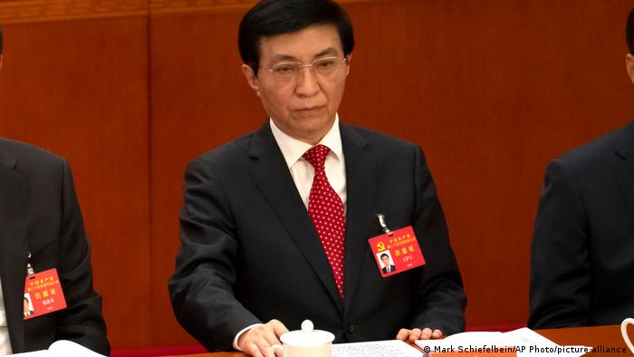 图为去年10月王沪宁出席二十大开幕式。